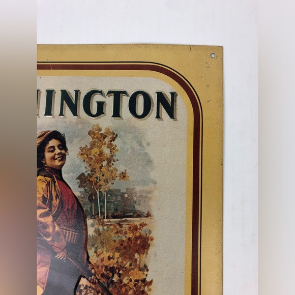 Remington Rifles and Shotguns Collectible Tin Metal Sign Advertising Outdoors - Picture 6 of 9